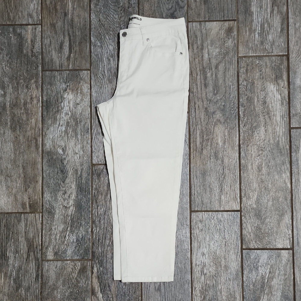 Karl Lagerfeld White Ankle & Cropped Jeans
